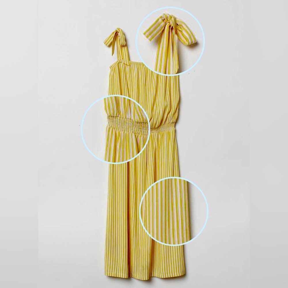 H&M summer v-striped dress